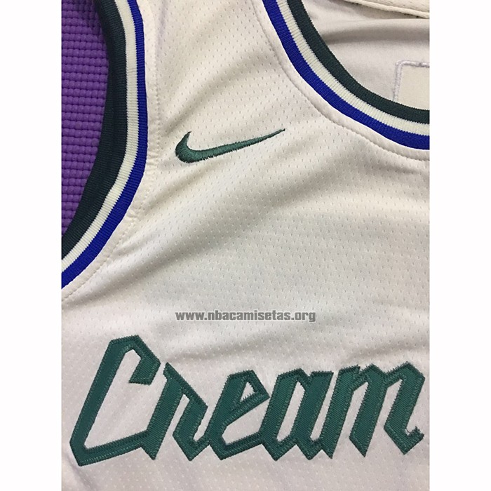 Camiseta Milwaukee Bucks Giannis Antetokounmpo NO 34 Ciudad Crema